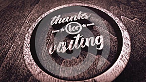 Thank you for visiting glittering text 3D wood