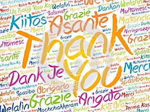 Thank You word cloud in different languages