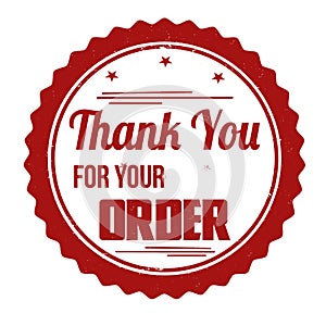 Thank you for your order grunge rubber stamp