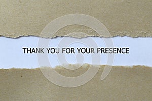 thank you for your presence on white paper