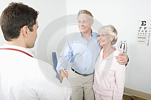 Thankful Man Shaking Hands With The Doctor