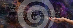 Thanking the Universe Website Banner