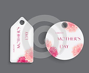 Thanks for everything, Mom. Happy Mother`s Day Cute Background with Flowers. Vector Illustration