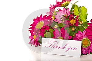 Thanks with flowers