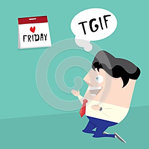 Thanks god it is friday concept. i love friday
