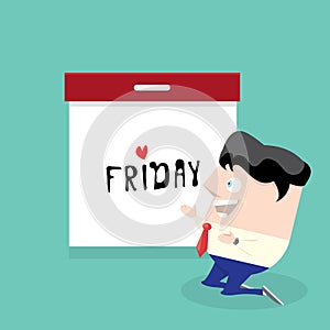Thanks god it is friday concept. i love friday