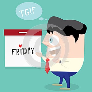 Thanks god it is friday concept. i love friday