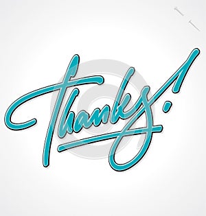 THANKS hand lettering (vector)