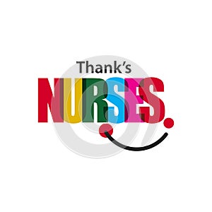 Thanks Nurses Vector Template Design Illustration