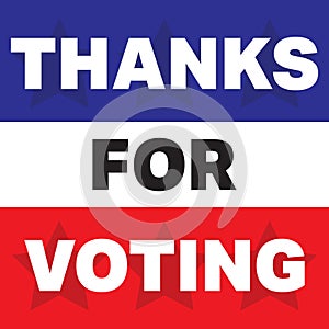 Thanks for voting sign