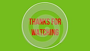 Thanks for watching Animated text with green screen