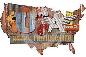 Thanksgiving American Folk Art Sign