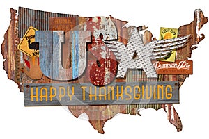Thanksgiving American Folk Art Sign photo