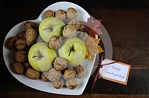 Thanksgiving Autumn Fall harvest fruits and nuts