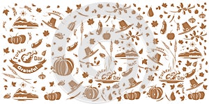 Thanksgiving and autumn pattern