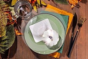 Thanksgiving autumn place setting