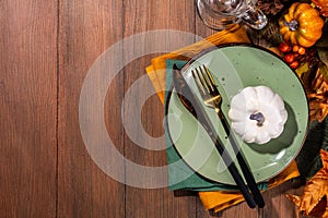 Thanksgiving autumn place setting