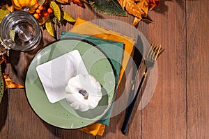 Thanksgiving autumn place setting
