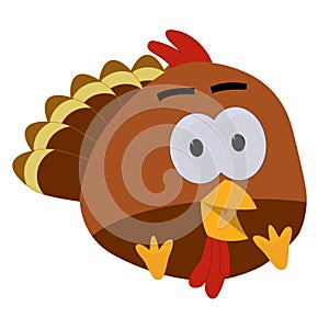 Thanksgiving Baby Turkey Cartoon