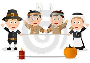 Thanksgiving Banner with Kids