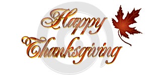 Thanksgiving card 3D text