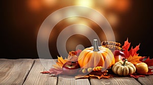 Thanksgiving celebration traditional dinner setting meal concept background