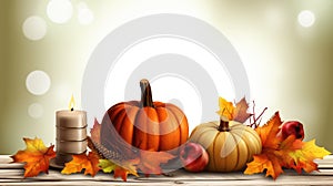 Thanksgiving celebration traditional dinner setting meal concept background