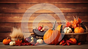 Thanksgiving celebration traditional dinner setting meal concept background