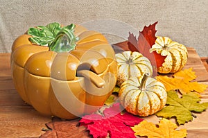 Thanksgiving ceramic soup bowl