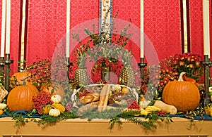 Thanksgiving church altar