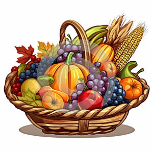 Thanksgiving cornucopia icon