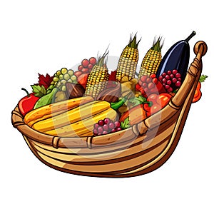 Thanksgiving cornucopia icon