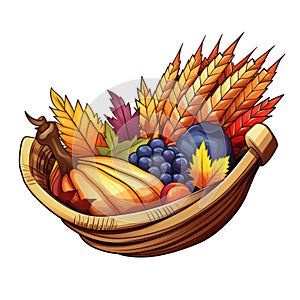 Thanksgiving cornucopia icon