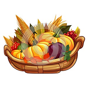 Thanksgiving cornucopia icon