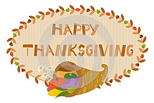 Thanksgiving Cornucopia Sign