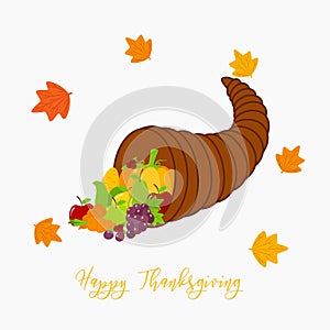 Thanksgiving Cornucopia Vector