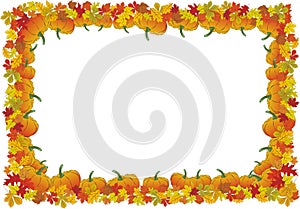 Thanksgiving day autumnal vector frame photo