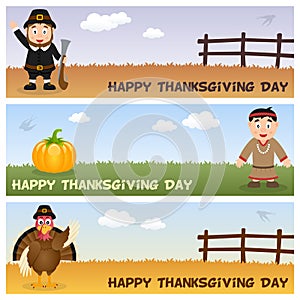 Thanksgiving Day Horizontal Banners [1]