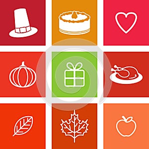 Thanksgiving Day Icons