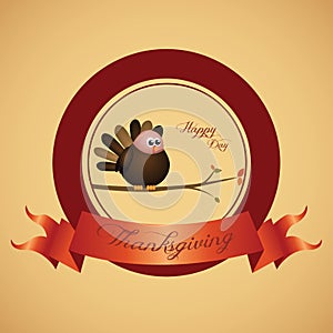 Thanksgiving day label