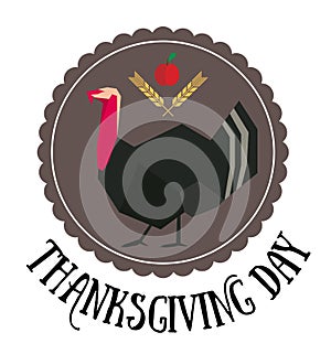 Thanksgiving day round logo