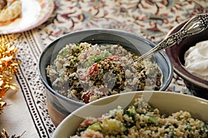 Thanksgiving Day Spread - Homemade Tabouleh