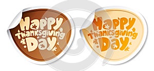 Thanksgiving Day stickers.