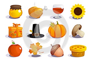 Thanksgiving day symbols.