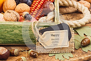 Thanksgiving day: Tray of different vegetables