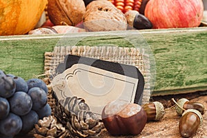 Thanksgiving day: Tray of different vegetables