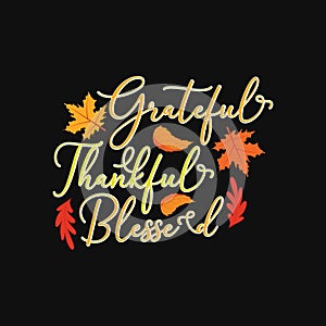 Thanksgiving Day vector Typographic t-shirt design. photo