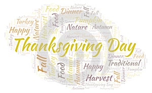 Thanksgiving Day word cloud.