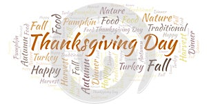 Thanksgiving Day word cloud.