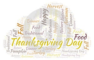 Thanksgiving Day word cloud.